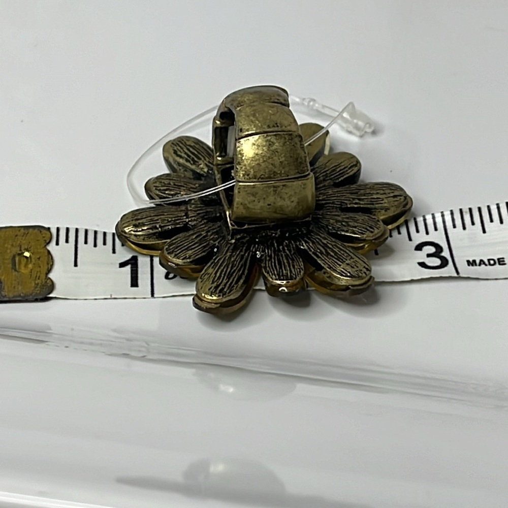 LEOPARD&CRYSTAL FLOWER RING - Picture 5 of 9